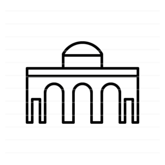 Madrid – Spain: Alcala Gate outline icon