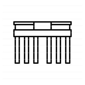 Berlin – Germany: Brandenburg Gate outline icon