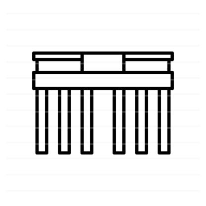 Berlin – Germany: Brandenburg Gate outline icon