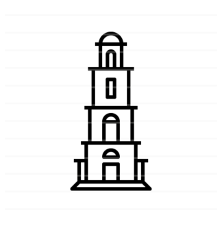 Chisinau – Moldova: Cathedral Bell Tower outline icon