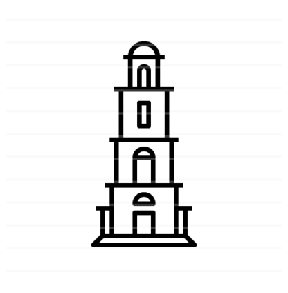 Chisinau – Moldova: Cathedral Bell Tower outline icon