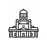 Helsinki – Finland: Helsinki Cathedral outline icon