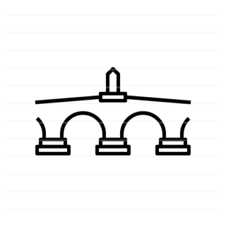 Skopje – Republic of Macedonia: Stone Bridge outline icon