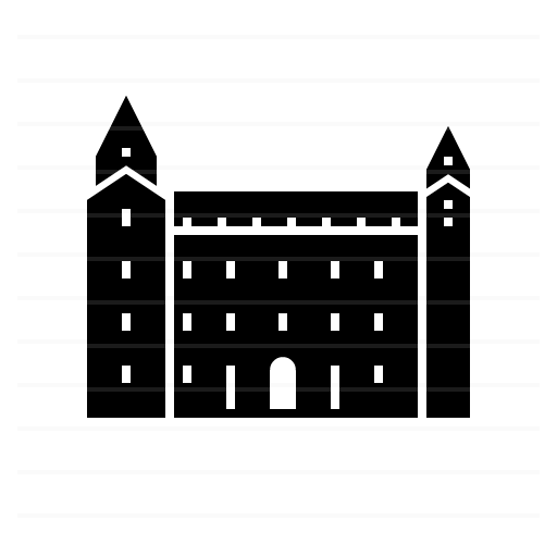 Bratislava – Slovakia: Castle glyph icon