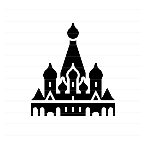 Moscow – Russia: Saint Basil's Cathedral glyph icon