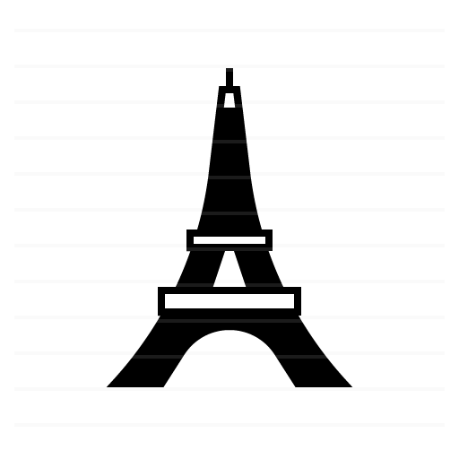 Paris – France: Eiffel Tower glyph icon