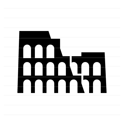 Rome – Italy: Colosseum glyph icon