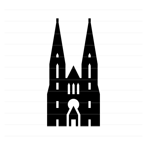 Zagreb – Croatia: Cathedral glyph icon