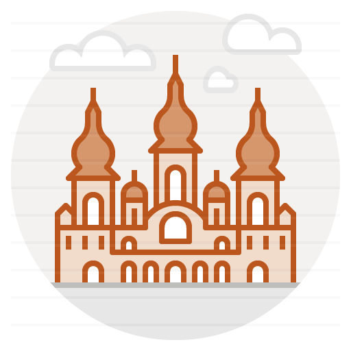 Kiev – Ukraine: Sofia Cathedral filled outline icon