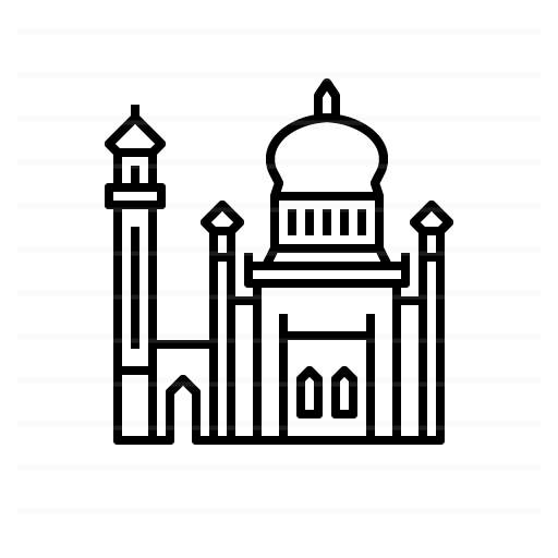 Bandar Seri Begawan – Brunei: Sultan Omar Ali Saifuddin Mosque outline icon