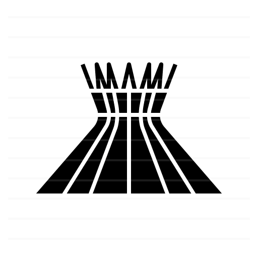 Brasília – Brazil: Cathedral of Brasília glyph icon