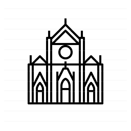 Florence – Italy: Basilica of Santa Croce outline icon
