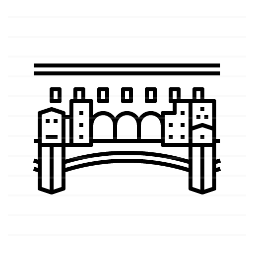 Florence – Italy: Ponte Vecchio outline icon