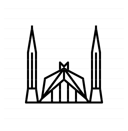 Islamabad – Pakistan: Faisal Mosque outline icon