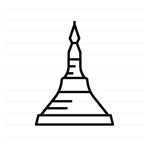 Naypyidaw (Yangon) – Burma: Uppatasanti (Shwedagon) Pagoda outline icon
