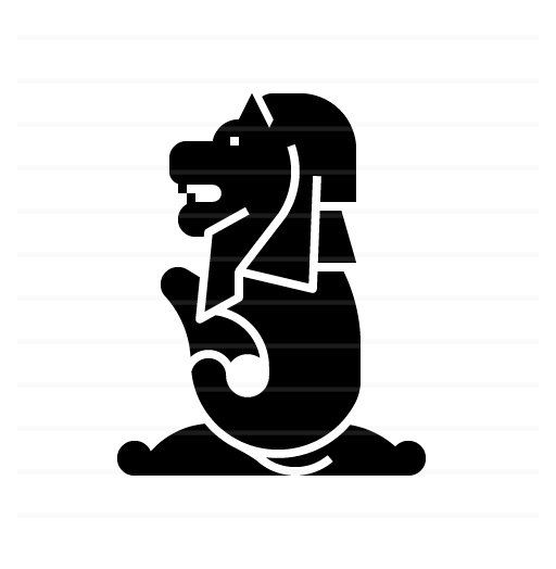 Singapore: Merlion glyph icon
