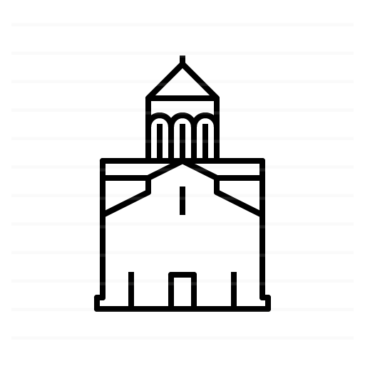 Tbilisi – Georgia: Metekhi church outline icon