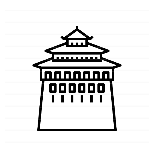 Thimphu – Bhutan: Tashichho Dzong, Tashichhoedzong outline icon