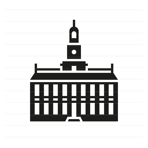 Philadelphia – USA: Independence Hall glyph icon