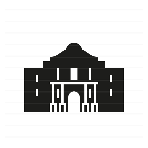 San Antonio – USA: Alamo Monument glyph icon