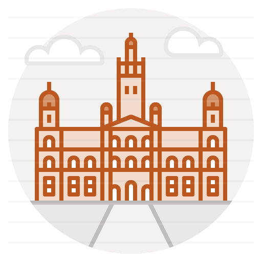 Glasgow – Scotland, UK: City Chambers filled outline icon