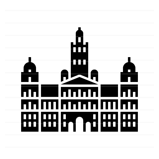 Glasgow – Scotland, UK: City Chambers glyph icon