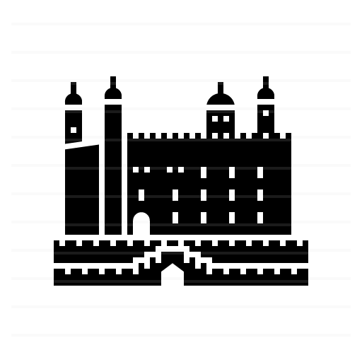 London – UK: Tower of London glyph icon