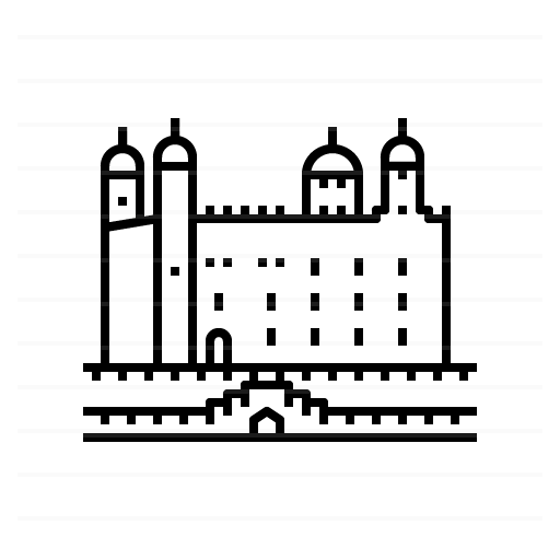London – UK: Tower of London outline icon