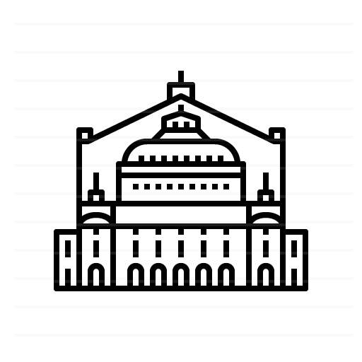 Paris – France: Palais (Opera) Garnier outline icon