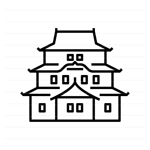 Tokyo – Japan: Imperial Palace outline icon