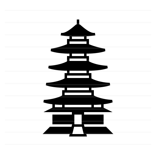 Ikaruga – Japan: Five-story pagoda, Horyu-ji glyph icon