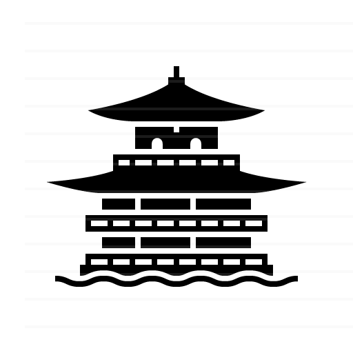 Kyoto – Japan: Zen Buddhist temple, Kinkaku-ji glyph icon