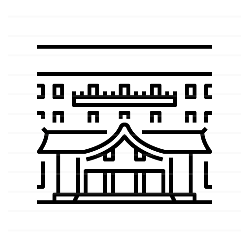 Tokyo – Japan: National Museum outline icon