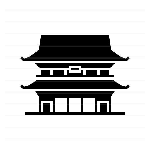 Tokyo – Japan: Zojo-ji Buddhist Temple glyph icon