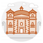 Slovakia - Košice: Evangelical Church filled outline icon