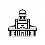 Helsinki – Finland: Helsinki Cathedral outline icon