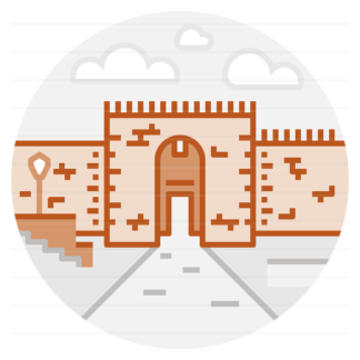 Spain - Córdoba: Almodovar Gate filled outline icon