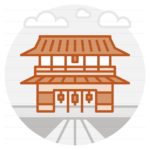 Tokyo – Japan: Hozomon Gate filled outline icon