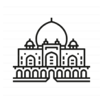 India – Delhi: Humayun's Tomb outline icon