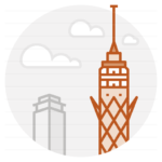 Cairo – Egypt: Cairo Tower filled outline icon