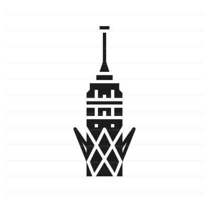 Cairo – Egypt: Cairo Tower glyph icon