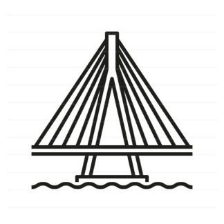 Mumbai – India: Bandra–Worli Sea Link outline icon