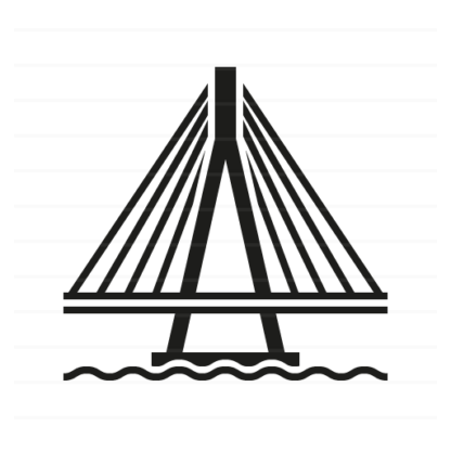 Mumbai – India: Bandra–Worli Sea Link glyph icon