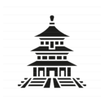 Beijing – China: Temple of Heaven glyph icon