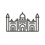 Dhaka – Bangladesh: Lalbagh Fort outline icon