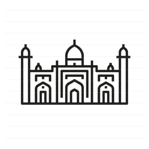 Dhaka – Bangladesh: Lalbagh Fort outline icon