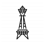 Osaka – Japan: Tsutenkaku Tower outline icon