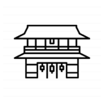 Tokyo – Japan: Hozomon gate, Asakusa outline icon