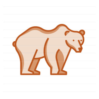 Europe: Brown Bear filled outline icon