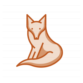 Europe: Fox filled outline icon